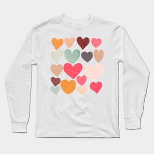 Sheer Valentines Love Hearts Long Sleeve T-Shirt